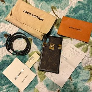 Louis Vuitton iPhone X case with strap